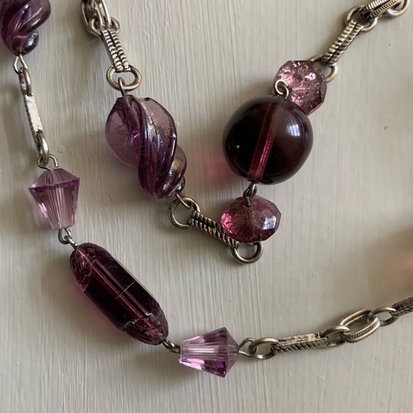 Vintage Art Deco Crystal Necklace - Picture 2 of 5